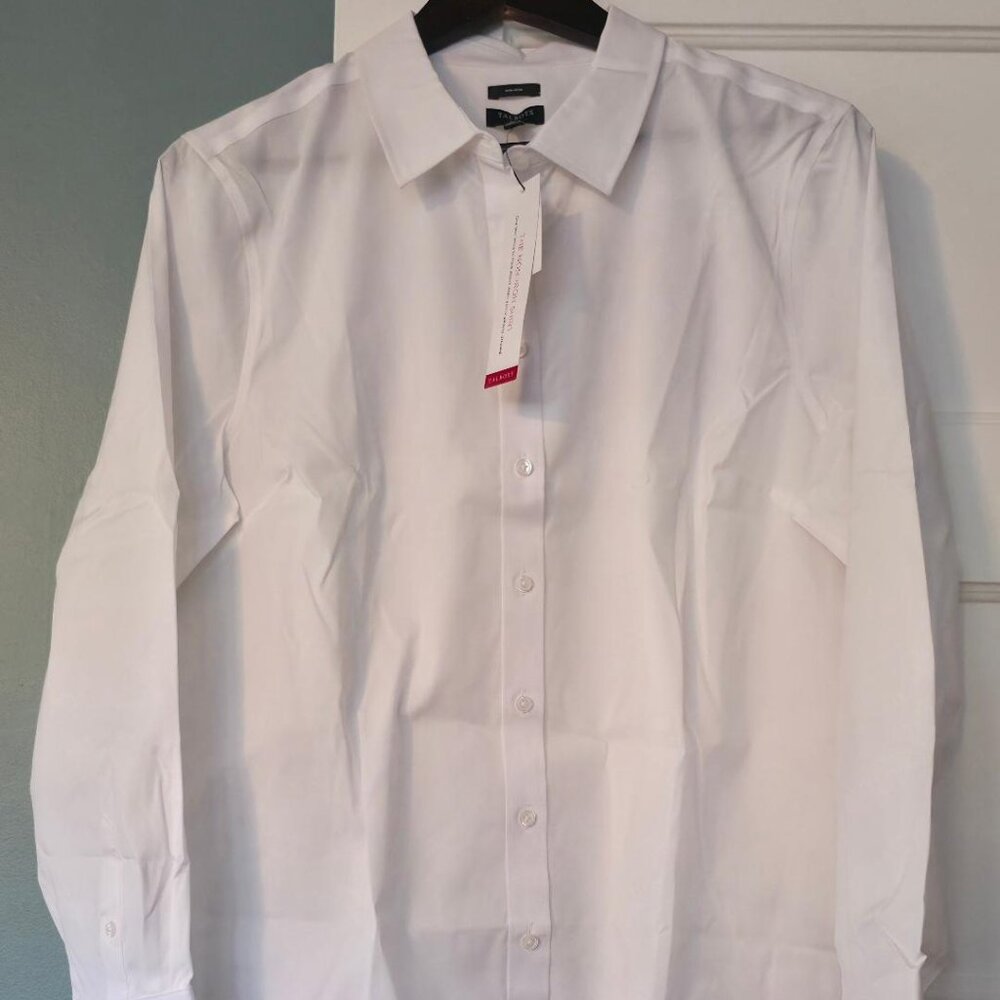 Brand New - White Cotton Button Down Blouse